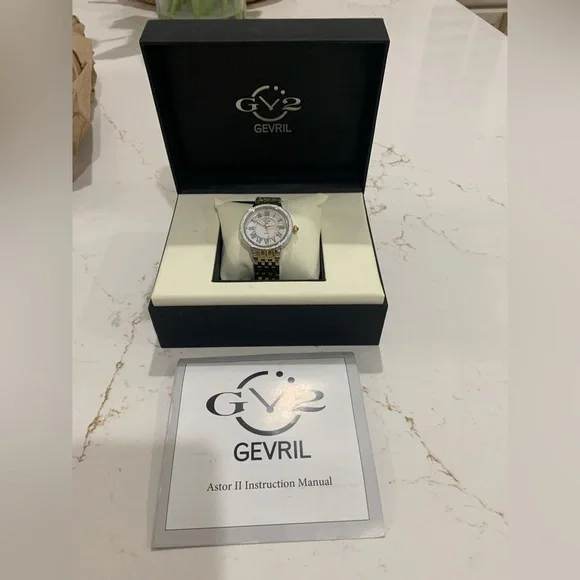 GV2 Astor III Diamond Swiss Bracelet Watch, 34mm - 0.06 ctw display picture 1